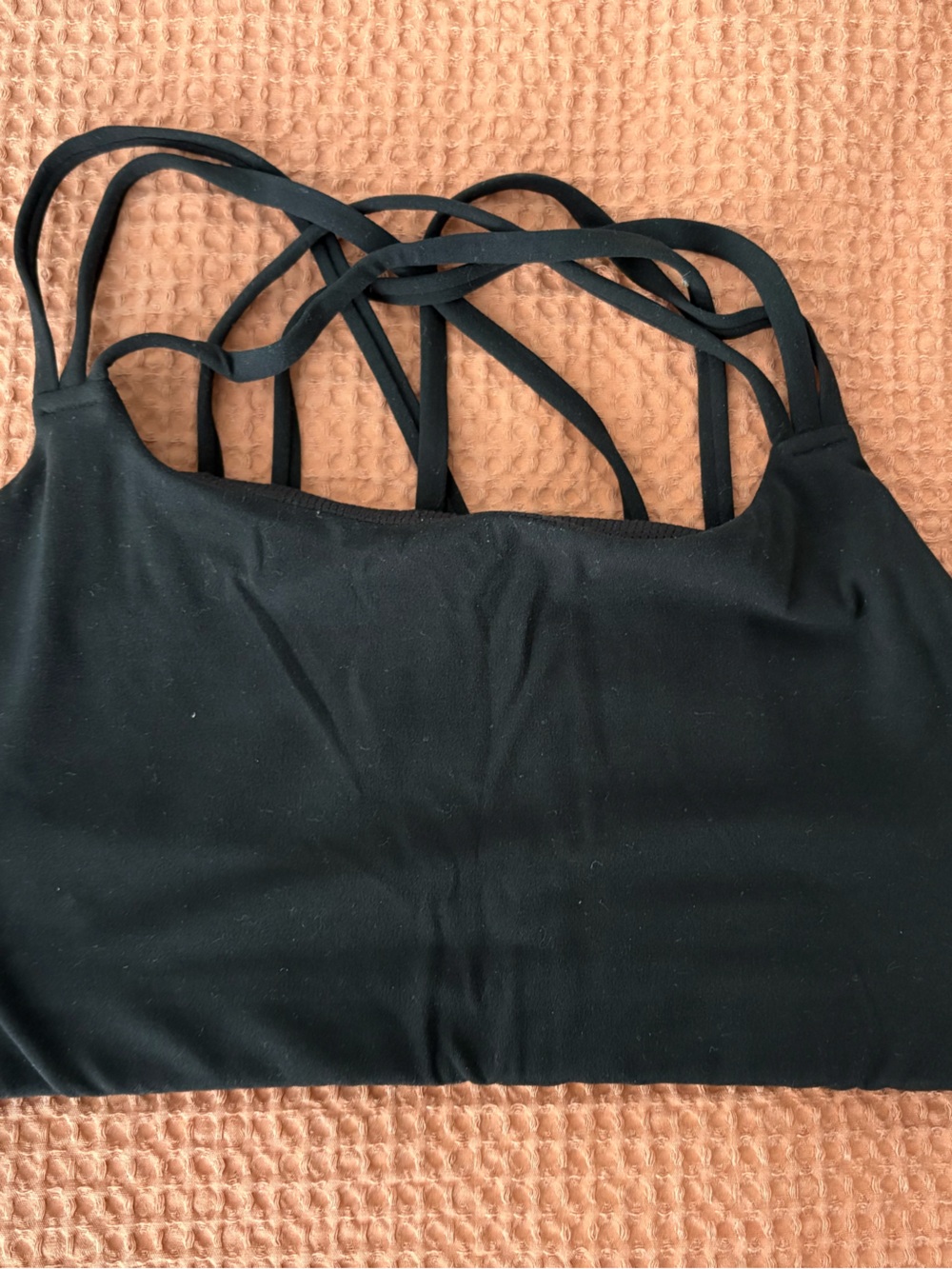 Black Strappy Bra - Women sports bra